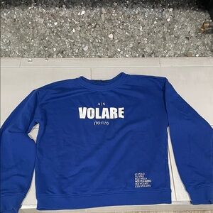 Armani Exchange Blue Crewneck Sweater
